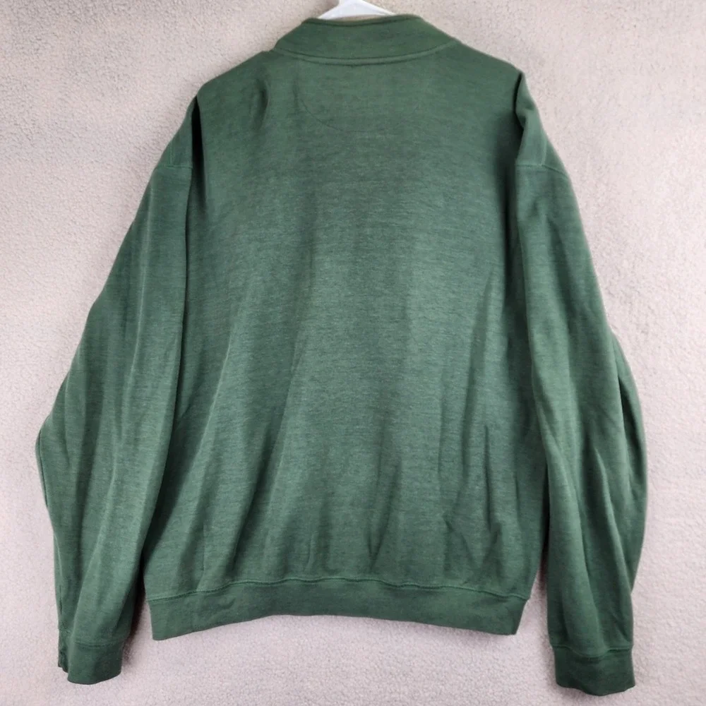 Fairway & Greene Bearpath Quarter Zip‎ Pullover Mens XL Green Tencel Golfcore